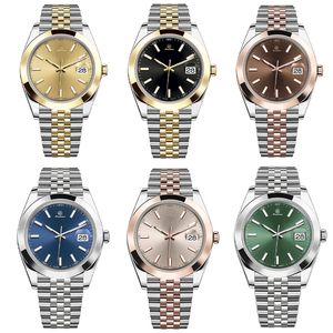 Designer Herenmode Horloges Man Horloge Rhodium Wimbledon Mintgroen 41mm 2813 Auto Beweging Gladde Cirkel Montre De