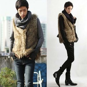 Designer herenbontjas voor herfst en winter Trendy imitatievest Koreaanse versie Slim Fit middellange lengte gepersonaliseerd hemdje 71LC