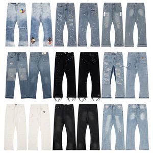 Designer Mens Gall Depts Ery Jeans de haute qualité Pantalon en détresse Ripped Biker Moto Denim pour hommes Femmes Mode Luxe Jean Femmes Patchwork Pantalon Taille M-XXL