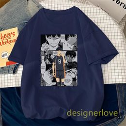 designer heren haikyuu t-shirts anime kageyama tobio haikyuu tshirt mannen Janpan cartoon trendy oversized t-shirt XL harajuku plus size zwart wit roze grijze man outfit