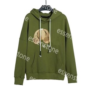 Diseñador para hombre Palmss Angels Sudadera con capucha Una letra impresa Sudadera de manga larga Algodón Cuello redondo Sudadera Hombres Mujeres Oso roto Patten Suéteres Jersey suelto Ángeles