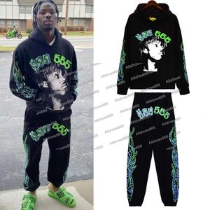 Designer Hommes Sweat à capuche Sp5der Mode Survêtements Celebrity Pantalons de haute qualité Hip Hop Street Pull à capuche Pantalon Automne Printemps Ensemble