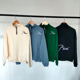 Diseñador Sudaderas con capucha para hombre Primavera Otoño Hombres Abrigo Rhude Marca Casual Moda Sudaderas Tamaño S-XL