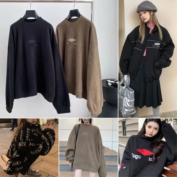 Designer Hommes Sweats à capuche Femmes Veste polaire Épais Chaud Down Classique Rétro Hiver Agneau Cachemire Manteau polaire Balencigaly Sweat à capuche Sweatshirts Top Balencaigaitiess