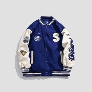 Diseñador para hombre chaqueta de jersey de béisbol uniforme rompevientos para mujer hip hop harajuku mono abrigo bordado marea deportes abrigo suelto chaqueta de impresión unisex