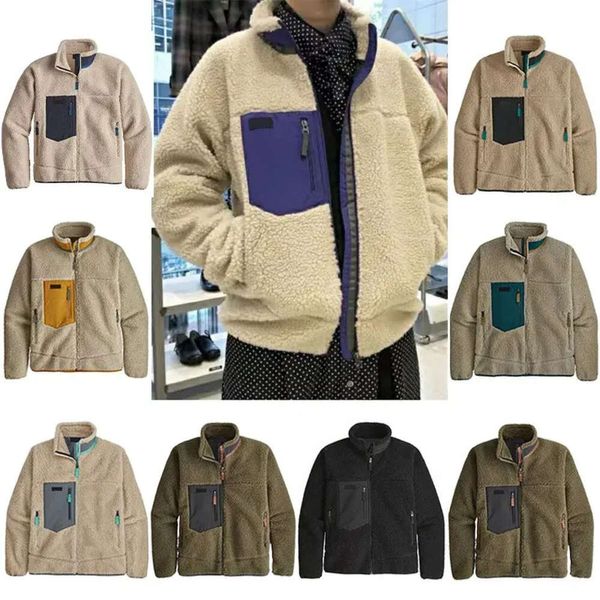 Diseñador chaqueta para hombre chaqueta de lana gruesa cálida abajo clásico retro antumn invierno pareja modelos cordero cachemira abrigo de lana pareja abrigo de invierno 405