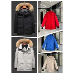 Designer herenjas Warme parka's Donsjack Wintertops Uitloper Meerdere kleuren Canadese glanzende winddichte jassen met capuchon Canadian Goose234