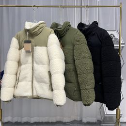 Vestes de styliste pour hommes, vestes d'hiver en polaire, vêtements d'extérieur, parka à col montant, manteaux chauds et épais en agneau, 2023