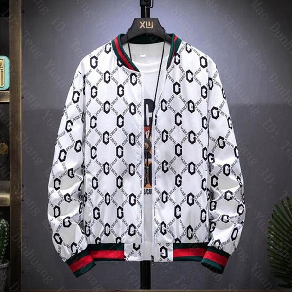 Designer Hommes Vestes Baseball Manteaux Hommes Coupe-Vent Col Montant Mince Bomber Veste Poches À Fermeture À Glissière Survêtement Grande Taille 5XL Casual Hip Hop Streetwear