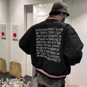 Designer Herenjassen Mode Br-jas Bovenkleding Amerikaans Trendy Stu High Street Back Ten Thous Needle Geborduurde Letter Slogan Graffiti Baseball Jasje Vibe S