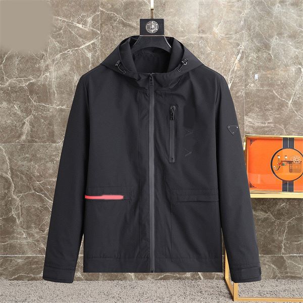 Diseñador para hombre chaquetas con capucha rompevientos primavera otoño windrunner moda chaqueta con capucha deportes rompevientos casual cremallera negro azul chaqueta de invierno ropa M-3XL