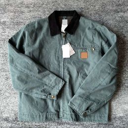 Designer Herenjassen Vintage Gewassen Canvas Jas Carhart Pullover Jas Revers Hals Wollen Kleding Lys Uitloper Gewatteerde Jassen Hip Hop Lang 9921ess