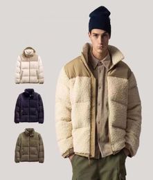 Diseñador de chaquetas para hombres Jackets de vellón de invierno Collar de ropa de abrigo North Parka Down Coats Fur Coat hombres Cordero engrosado de cordero.