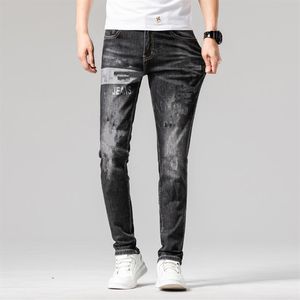 Designer Mens Jeans College style Loisirs Fit Slim-leg Pantalons Hommes Casual Solide Classique Droite Denim Design Pantalon Taille 29-40310e