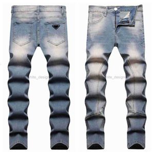 Designer Mens Jeans High Street Hole Star Patch Men's Womens Star Brodemery Pannel Pansers Stretch Slim-Fit Pantal