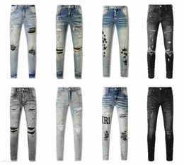 Diseñador Mens Jeans Fashion Pantalones heterosexuales NUEVO STRING ROBIN ROBIN ROBIN ROBIN CRIVET RIVET Denim AM Jeans de alta calidad