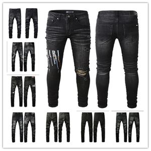 Designer pour hommes jeans jeans violet ksubi jeans high street trou étoile patch mens étoiles étoiles jeans jeans stretch-fit pantalon vrai jeans