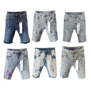 Designer Mens Jeans Shorts Hip Hop Casual Short Knee Lenght Jean Clothing 29-40