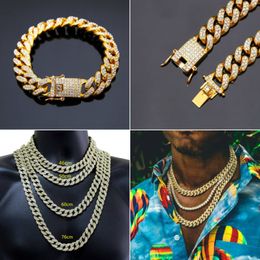 Bijoux de créateur pour hommes 14k Gold Miami Cuban Link Curb Chain 14 mm pour hommes Collier pour femmes Real Durable Anti-Tarnish plaqué 289U