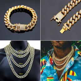 Bijoux de créateur pour hommes 14k Gold Miami Cuban Link Curb Chain 14 mm pour hommes Collier pour femmes réelles réelles durables antidardiques plaquées 252p