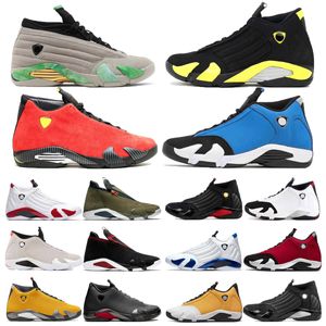 Designer Mens Jumpman 14 High OG 14s Hommes Basketball Chaussures Black Toe Gym Red Turbo University Gold Playoff chaussures de sport Baskets Formateurs Taille 40-47 Avec Boîte