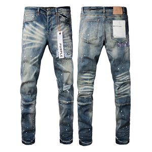 2023 Designer Mens Ksubi voor dames Purple-merk zwarte jeans zomergat Hight Quality Borduurwerk paarse jeans fit motorfiets zweetbroeken