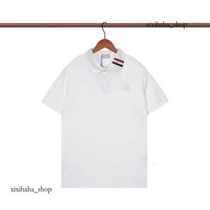 Designer Mens Luxury Polo Shirt Mens Monclar T-shirt Man Fashion T-shirts Men de golf Casual Golf Summer Shirt Embroderie High Street Tend Top Tee