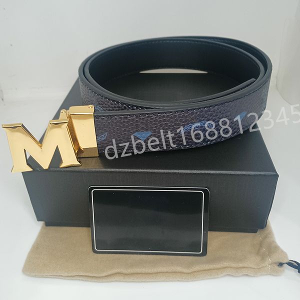 Diseñador Mens McM Belt Belt Belt Cinturones clásicos para mujeres Ashion Business Celival Cinturón al por mayor McM McM Wistand Metal Hebilla Leate 4710