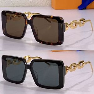 Diseñador de anteojos para hombre para mujer EDGE Gafas de sol Z1481E Moda Clásico Cuadrado Marrón Gafas de sol Templos de oro Ocio diario Viajes al aire libre Vacaciones 1481 Z1481