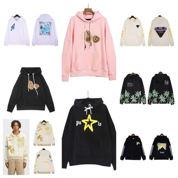 Diseñador para hombre Palms Angels Sudaderas con capucha Oso de peluche Sudadera con capucha Sudadera con capucha Sudadera suelta Manga larga Puente High Street Moda Sudadera con capucha Para mujer Ropa negra jl