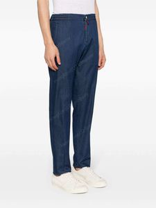 Pantalon pour hommes designer 100% coton kiton chino mid-hauteur pantalon chinos pour l'homme décontracté long pantalon bleu indigo