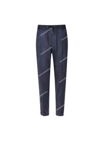 Designer herenbroek Casual herfst- en lentelange broek Kiton grijsblauwe wollen broek