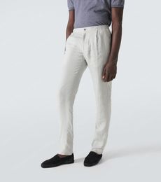 Pantalon pour hommes designer en lin kiton pantalon droit pour l'homme pantalon long décontracté
