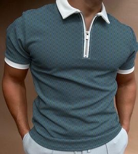 Designer Mens Plus Size 3XL 2xl Polos Zipper Business Polos T -shirt Fashion Men039S T -shirts Gedrukt poloshirt4555210