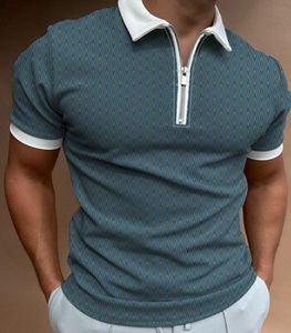 Diseñador Hombres Plus Talla 3xl 2xl Polos Zipper Negocios Polos Tamish Moda Men039s Camiseta de polo estampado 2380557