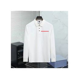 Designer Mens Polo Polos Tops broderie Letter Men T-shirts Fashion Tshirts à manches longues