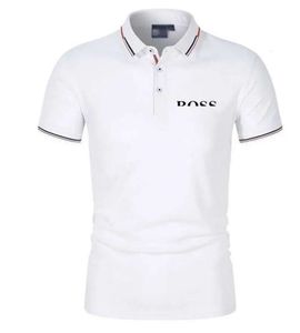 Designer Heren Poloshirt Luxe HUGO Brief Casual Korte Mouw baas Mannen Mode Losse Revers Half Boss Kleding T-shirt Hoge kwaliteit43545