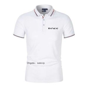 Designer Mens Polo Chemise De Luxe HUGO Lettre Casual Boss À Manches Courtes Hommes Mode Lâche Revers Demi Manches Boss Vêtements Pour Hommes T-shirt