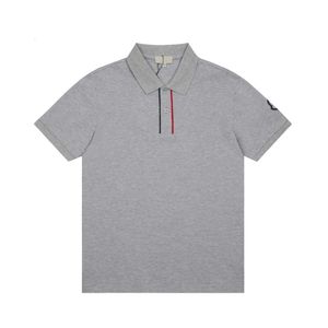 Designer Mens Polo Shirt Luxe T-stukken Gray Korte Mouw Multi-kleuren Katoen Casual Shirts Fashion Loose Rapel Tops Mens Shirts Maat M-XXL FZ2404194