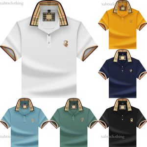 Designer Mens Polo Shirt Men's Polo Heren Summer Shirt Burr Berry Shirt geborduurd T-shirt High Street Trend Shirt Top T-shirt