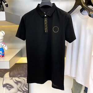 Polo de diseñador para hombre, polos de moda de verano, camisetas sueltas informales, polos con letras clásicas, bordado elegante, manga corta de negocios