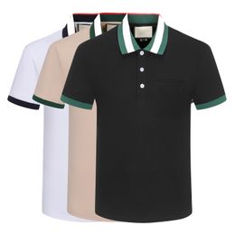 Designer Mens Polo T-shirts T-shirt Fashion Business Casual Short Sleeve 100% coton haute qualité respirablecultivate the Stripebig Yardsm-3xl