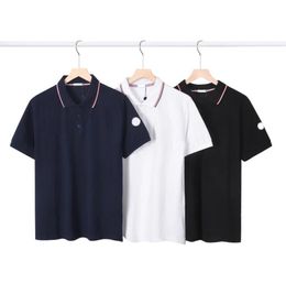 Diseñador para hombre polos con letras bordado polos de moda para hombres High Street camiseta camiseta clásica manga corta tops ropa M-2XL