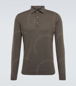 Designer herenpoloshirt Loro Piano Superlight Baby Cashmere polosweaters Mode herfst- en lentetops