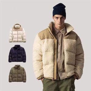 Designer Mens Puffer Jackets Winter Fleece Jackets Outerwear Stand kraag North Parka Down Coats Fur Coat Men Warm verdikte Lamb234s