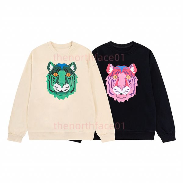 Designer Mens Pullover Hoodies Womens Tiger Head Print Tops Couples Sweat-shirts classiques Taille S-XL