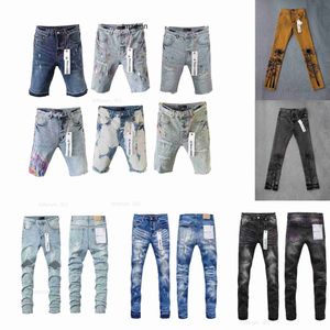 Designer Mens Purple Denim Pantoureurs pour hommes Purple Jeans Shorts Jean Men Pantal