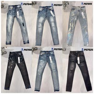 Designer Hommes Violet DSQUARE Jeans Ksubi Hommes D2 Jean True Street Trend Zipper Chaîne Décoration Ripped Rips Stretch Black Amirs Denim Jeans