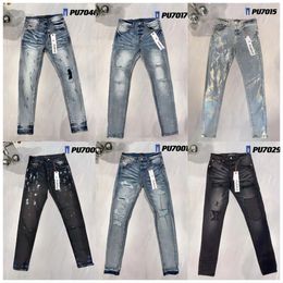 Diseñador para hombre Jeans morados Dsquare Jeans Ksubi Men Jean True Street Trend Cremallera Cadena Decoración Ripped Rips Stretch Black Amirs Denim