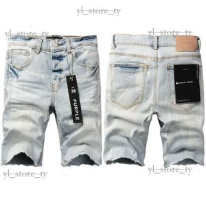 Diseñador para hombres Jeans cortos Hip Hop Casual Purple Jeans Short Knee Langht Jean Tamaño de ropa de jeans de mezclilla de alta calidad CF8A